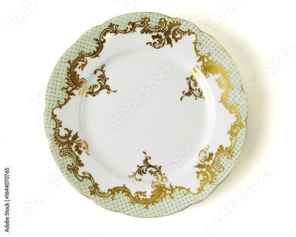 Fototapeta Decorative Plates On White Background