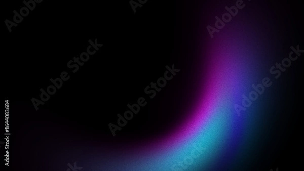 Fototapeta Abstract vibrant pink blue blurry grain gradient dark background. Minimalistic trending modern design. Noise texture for brochure header yt thambnail posters presentations covers backdrop.