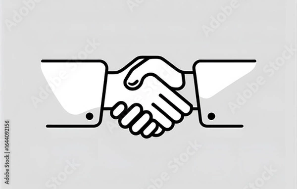 Obraz handshake between two businessmen