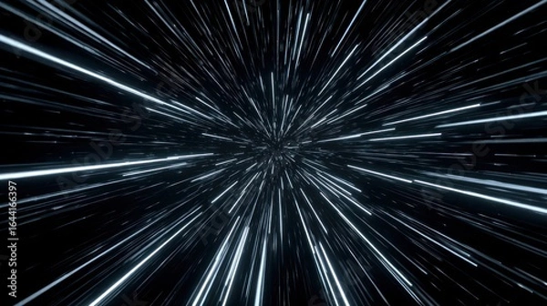 Fototapeta Hyperspace Jump: A Journey Through the Cosmos