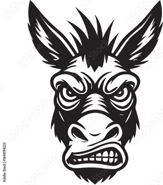 Fototapeta Angry Donkey Mascot Vector