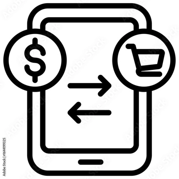 Fototapeta Mobile Transfer Icon