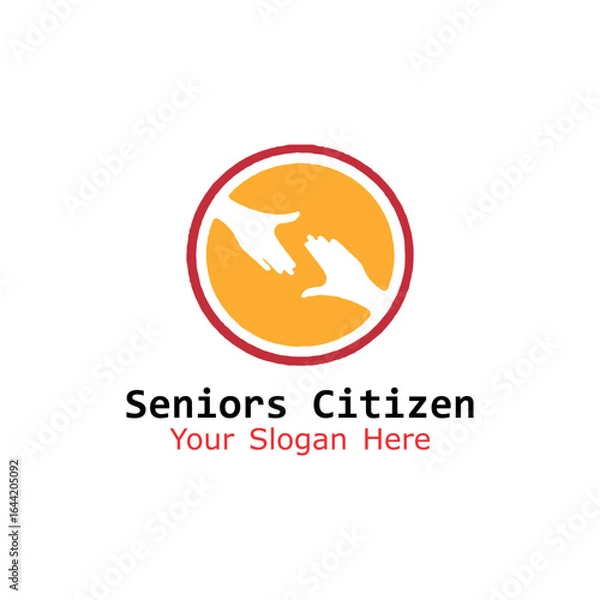 Obraz helping senior citizens logo design vector