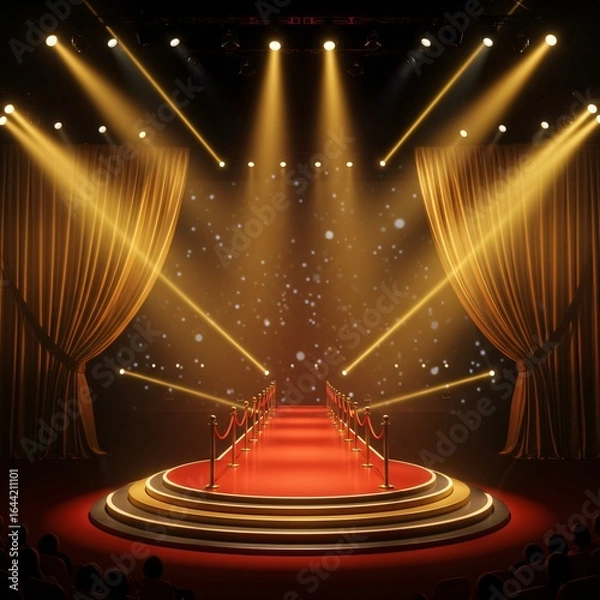 Obraz stage with red carpet
