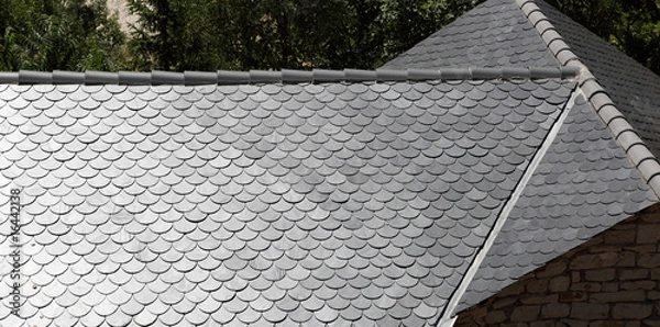 Fototapeta toit d'ardoise