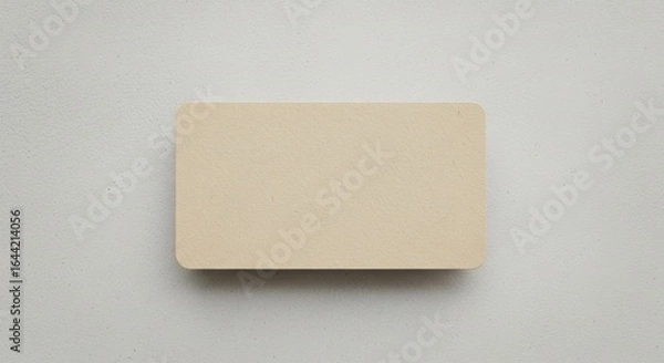 Obraz Beige Card on Textured Gray Background.