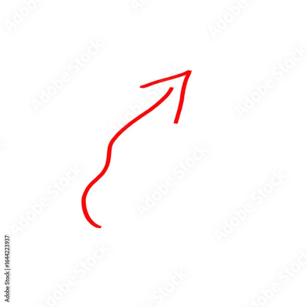 Obraz Red arrow pen style