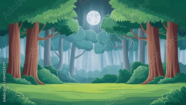 Obraz landscape with trees and water