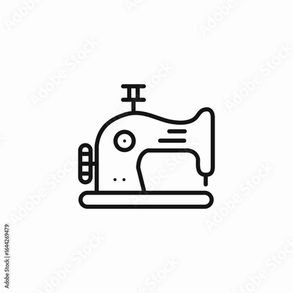 Obraz vintage sewing machine icon sign vector