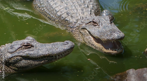 Obraz Closeup of an American Alligator, Spring in South Texas,  