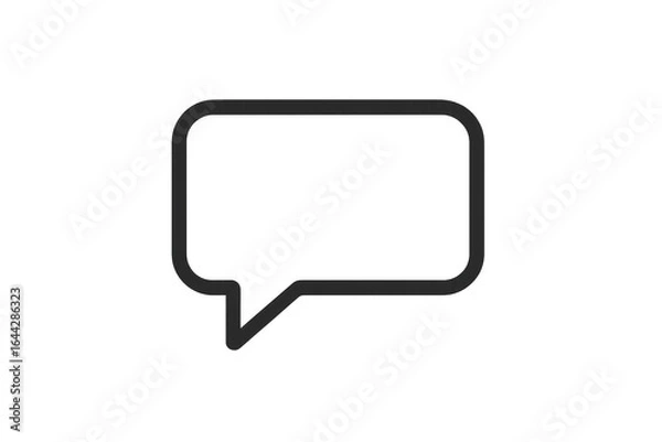 Obraz Empty speech bubble communicating a message on transparent background