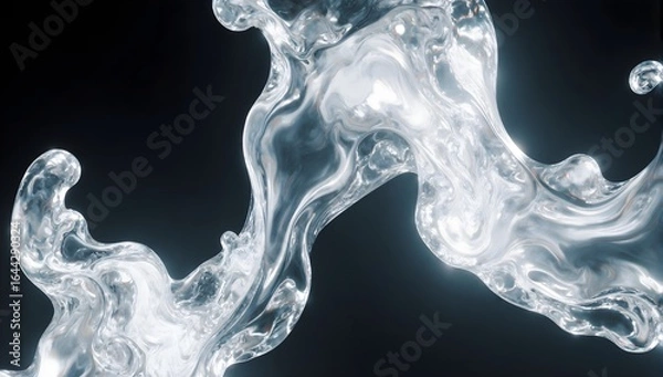 Fototapeta Hyaluronic Acid Serum Splash Abstract 3D Background