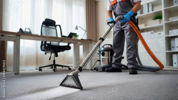 Fototapeta Office cleaning in progress