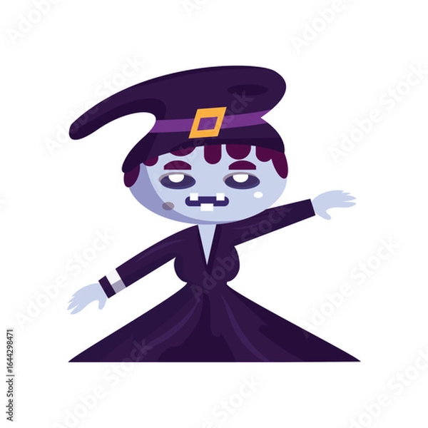 Obraz Isolated spooky halloween witch character Vector