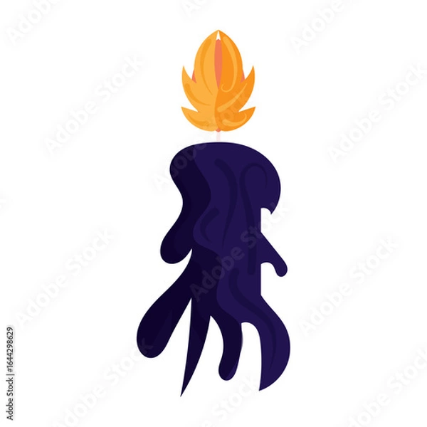 Obraz Isolated spooky halloween candle icon Vector