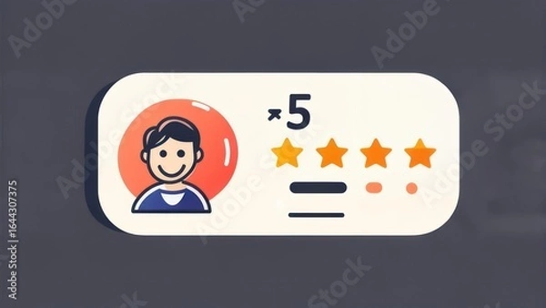 Fototapeta User rating card