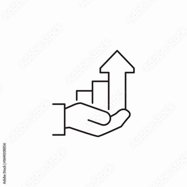Obraz growth support icon sign vector