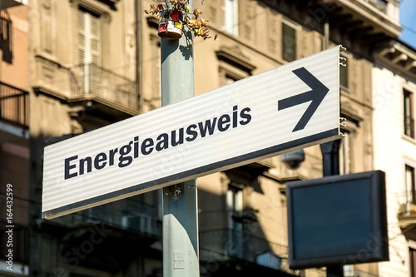 Fototapeta Schild 219 - Energieausweis