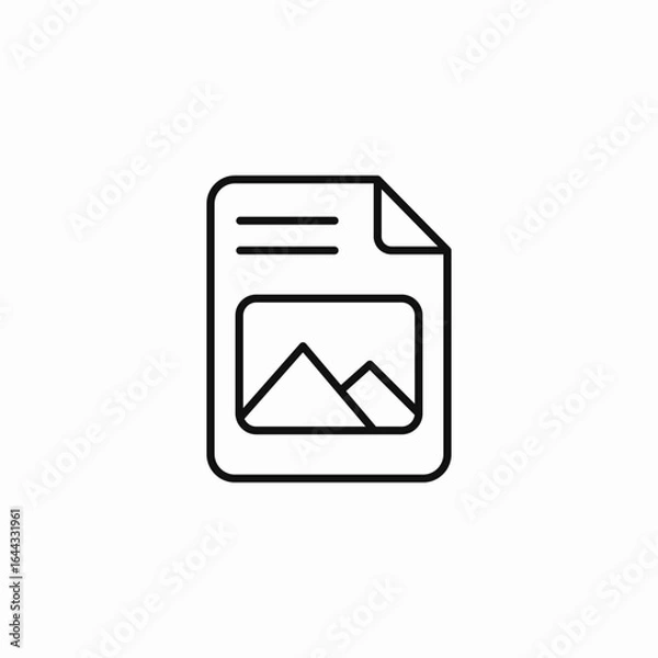 Fototapeta image file icon sign vector