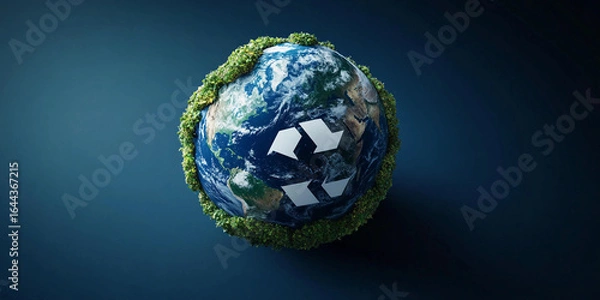 Obraz earth globe on black background