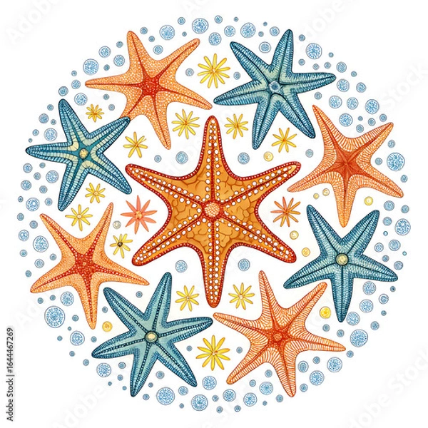 Fototapeta vector illustration of a colorful stars