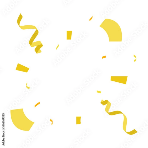 Obraz Festive Celebration yellow confetti