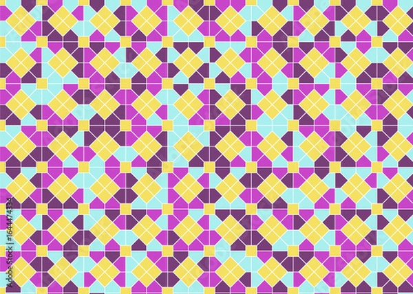 Obraz 幾何学的なタイル模様 背景