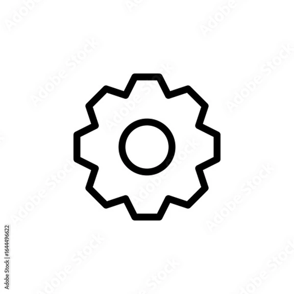 Fototapeta Gear icon vector. Setting icon.
