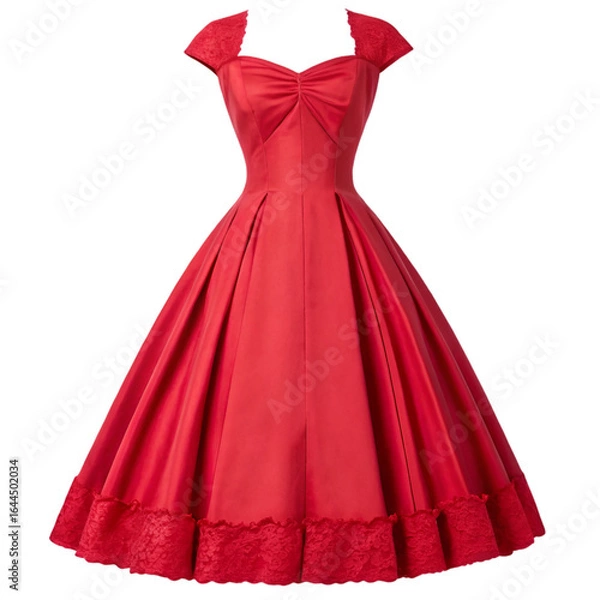 Obraz red dress isolated on white background