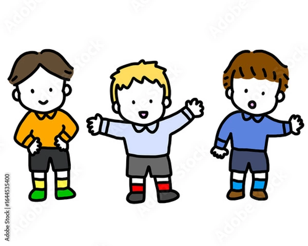 Fototapeta 男の子グループ　かわいい