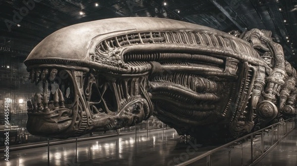Fototapeta Alien spacecraft, dark display