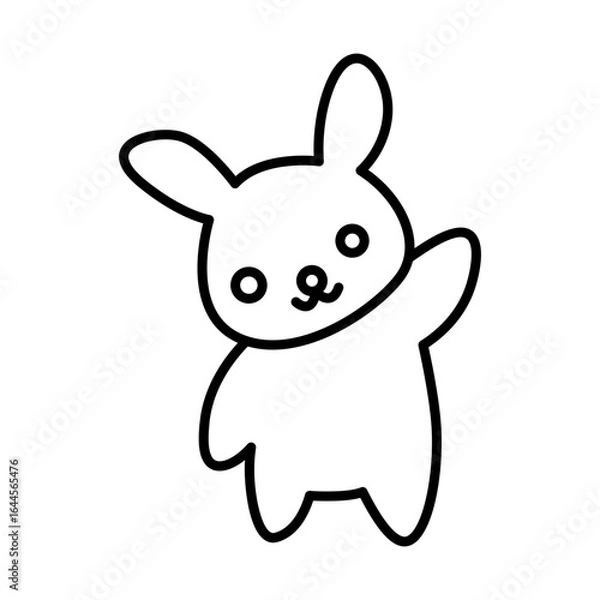 Obraz line icon rabbit design vector illustration