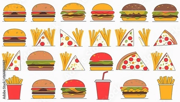 Obraz set of easter eggs