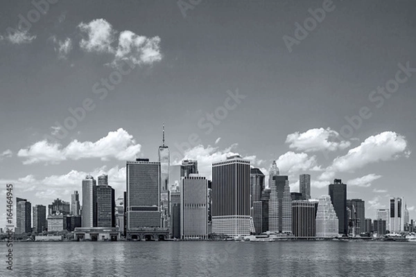 Fototapeta panoramic views of the New York City Manhattan