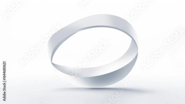 Fototapeta Abstract ring shape, light gray