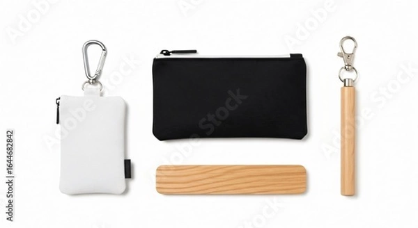 Fototapeta Modern minimalist accessories for travel and daily use