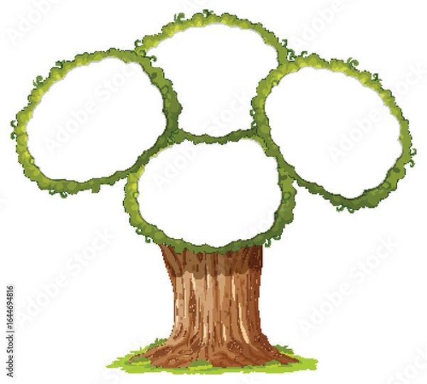 Fototapeta Whimsical Tree with Circular Canopy Openings