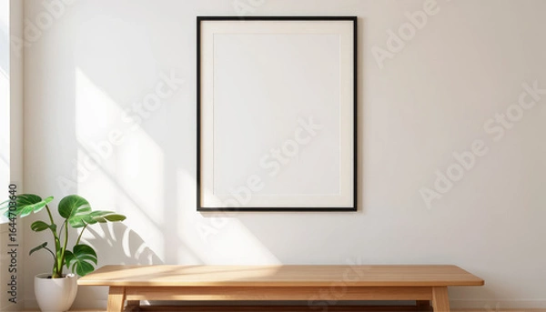 Obraz A4 wall mockup with white background