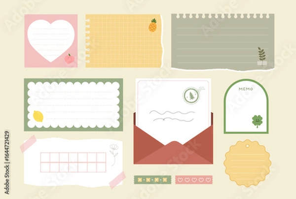 Obraz 메모지 일러스트 디자인