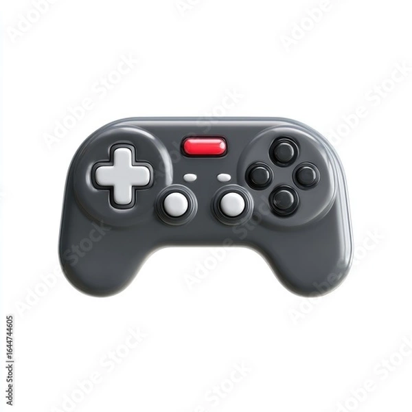 Obraz Gray video game controller, front view