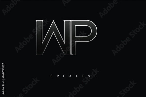 Fototapeta WP Luxury Minimalist Letter Logo – Modern Metallic Design for Premium Branding & Creative Identity