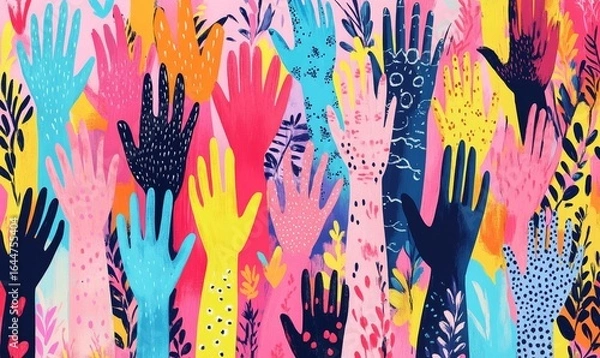 Fototapeta abstract seamless pattern with birds, Generative AI