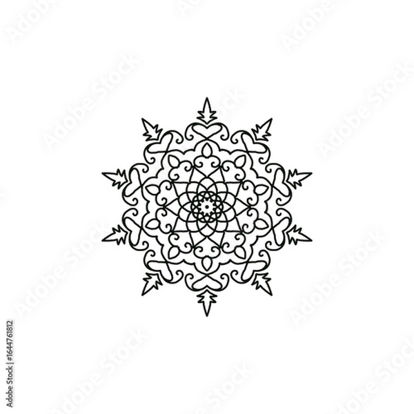 Obraz LINE BLACK MANDALA