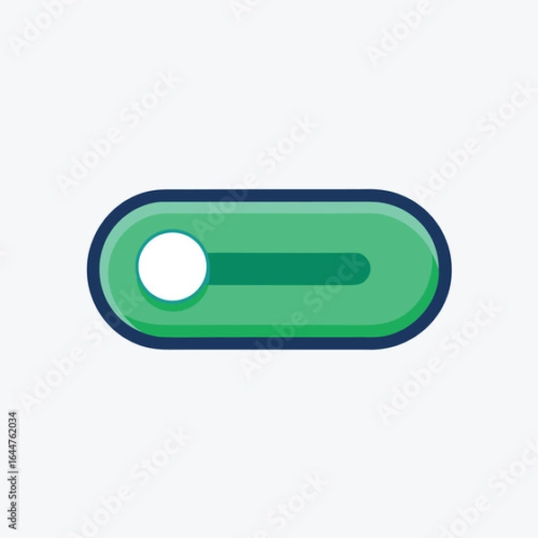 Obraz Grey slider switch in the OFF position vector illustration