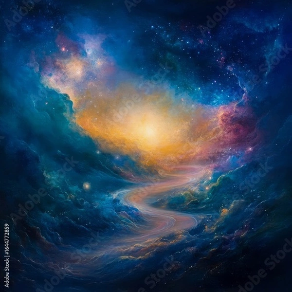 Fototapeta Dreamscape Sonata A surreal composition of light and color that sings like a celestial symphony rhythmic and inspiring