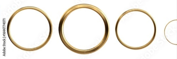Fototapeta Gold circular frames of varying sizes