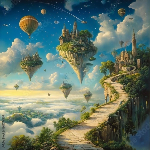 Obraz Dreamscapes Unbound An open vista of evershifting landscapes that defy gravity and logic boundless and imaginative