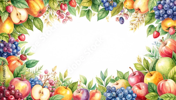 Fototapeta Vintage Botanical Fruit Study Background