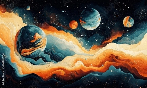 Fototapeta abstract background with space, Generative AI