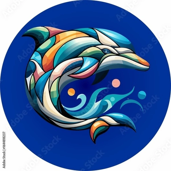 Obraz Dolphin Cubism Pop art 